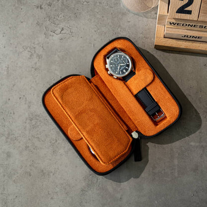 Watch Case For 2 Watches - Black