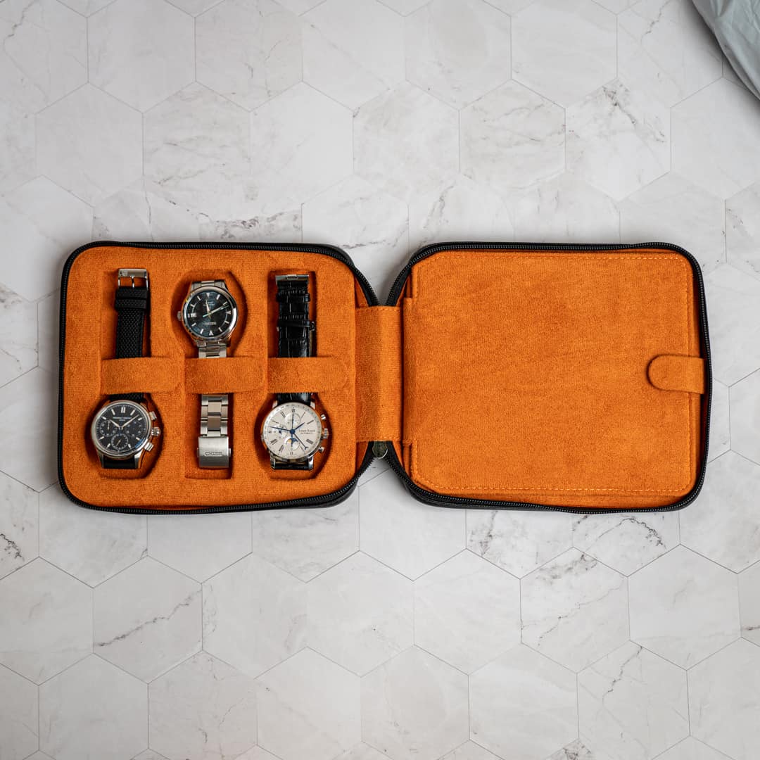 Watch Case For 6 Watches - Black
