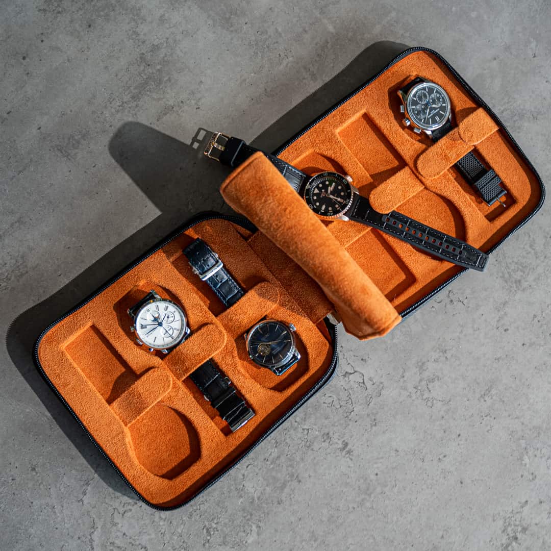 Watch Case For 6 Watches - Black